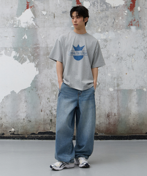 AGOD（エージーオーディー）の「TD トロピカルロゴハーフTシャツ[グレー]（Tシャツ/カットソー・レディース・その他・SMALL/MEDIUM/LARGE）」の3枚目の写真