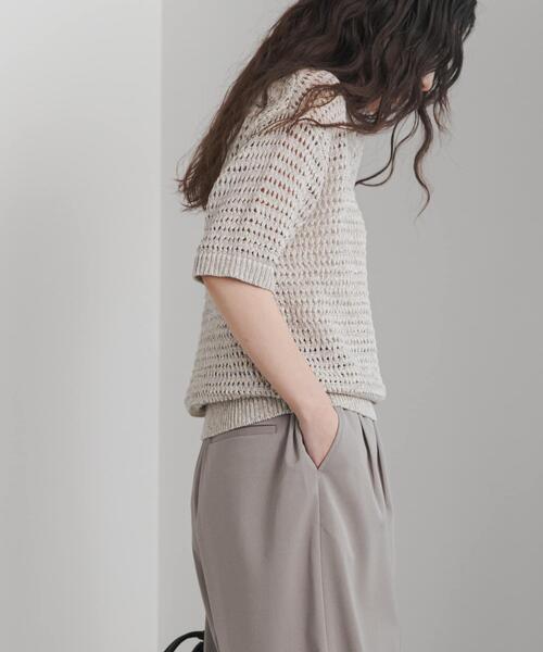 URBAN RESEARCH DOORS(アーバンリサーチドアーズ)の「メランジ衿付きニット(ニット/セーター・レディース・ベージュ系その他/ブラック系その他・FREE)」の3枚目の写真