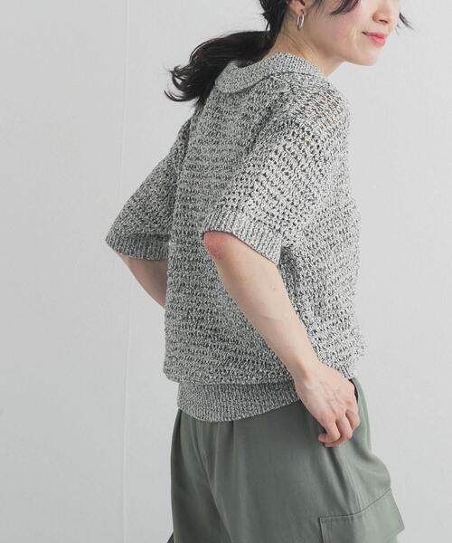 URBAN RESEARCH DOORS(アーバンリサーチドアーズ)の「メランジ衿付きニット(ニット/セーター・レディース・ベージュ系その他/ブラック系その他・FREE)」の10枚目の写真