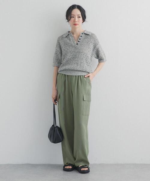 URBAN RESEARCH DOORS(アーバンリサーチドアーズ)の「メランジ衿付きニット(ニット/セーター・レディース・ベージュ系その他/ブラック系その他・FREE)」の15枚目の写真