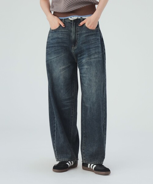 BEAMS HEART(ビームスハート)の「ソフト デニムパンツ(デニムパンツ・レディース・ブラック/ブルー・MEDIUM/SMALL)」の1枚目の写真