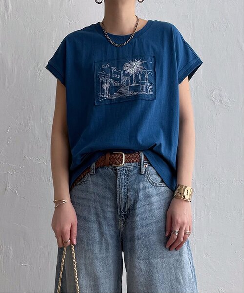 LBC(エルビーシー)の「冷感フレンチスリーブ刺繍Tシャツ(Tシャツ/カットソー・レディース・ホワイト/イエロー/チャコール/ブルー・M)」の20枚目の写真