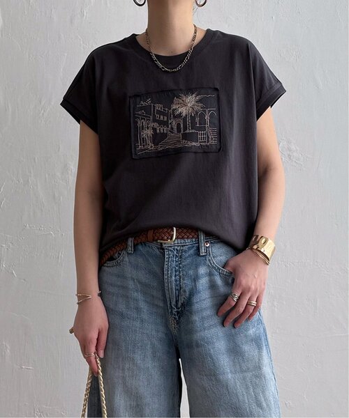 LBC(エルビーシー)の「冷感フレンチスリーブ刺繍Tシャツ(Tシャツ/カットソー・レディース・ホワイト/イエロー/チャコール/ブルー・M)」の17枚目の写真