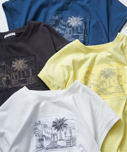 LBC(エルビーシー)の「冷感フレンチスリーブ刺繍Tシャツ(Tシャツ/カットソー・レディース・ホワイト/イエロー/チャコール/ブルー・M)」の11枚目の写真