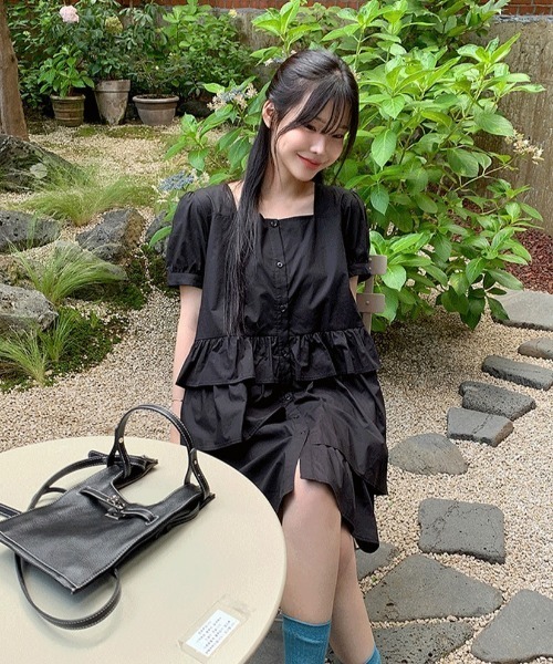 FAVORITO（ファヴォリート）の「シャツワンピース（シャツワンピース・レディース・ホワイト/ブラック・F）」の13枚目の写真