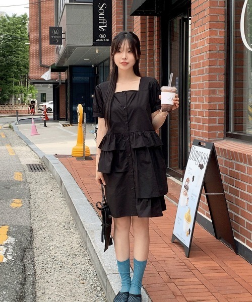FAVORITO（ファヴォリート）の「シャツワンピース（シャツワンピース・レディース・ホワイト/ブラック・F）」の14枚目の写真