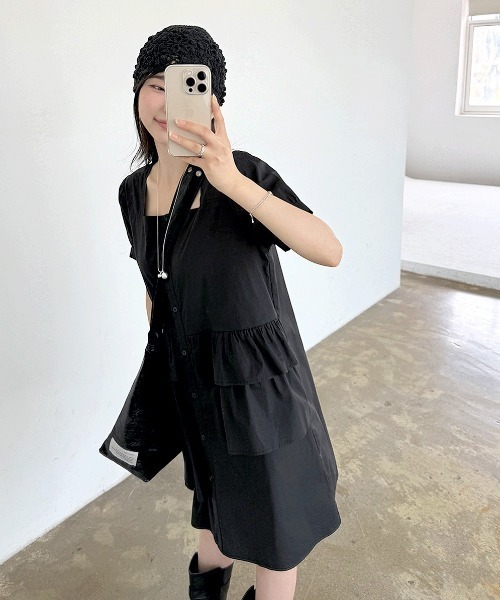 FAVORITO（ファヴォリート）の「シャツワンピース（シャツワンピース・レディース・ホワイト/ブラック・F）」の17枚目の写真