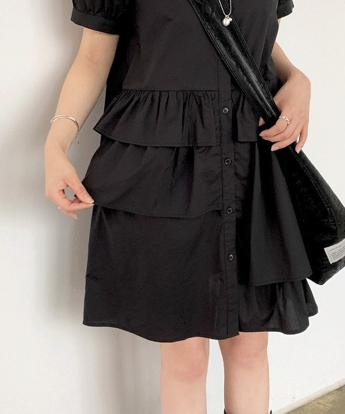 FAVORITO（ファヴォリート）の「シャツワンピース（シャツワンピース・レディース・ホワイト/ブラック・F）」の10枚目の写真
