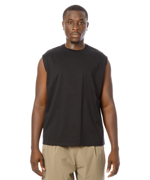 Sandinista(サンディニスタ)の「Cool Training Sleeveless Top / 接触冷感トレーニングスリーブレストップ(Tシャツ/カットソー・メンズ・ブラック/ホワイト/グリーン系その他/チャコール・SMALL/MEDIUM/LARGE)」の3枚目の写真