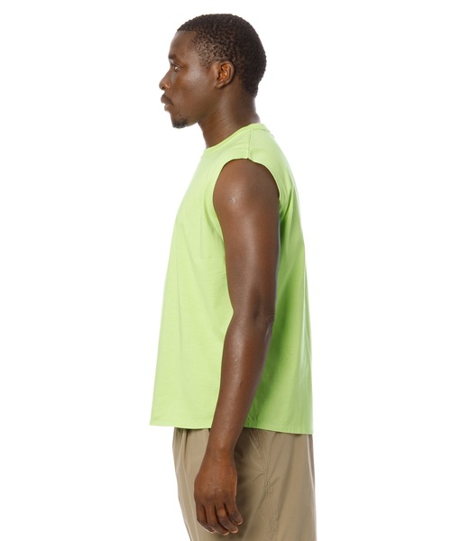 Sandinista(サンディニスタ)の「Cool Training Sleeveless Top / 接触冷感トレーニングスリーブレストップ(Tシャツ/カットソー・メンズ・ブラック/ホワイト/グリーン系その他/チャコール・SMALL/MEDIUM/LARGE)」の12枚目の写真