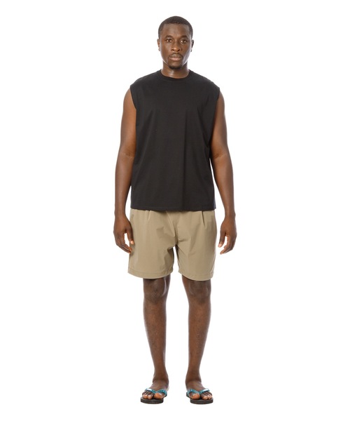 Sandinista(サンディニスタ)の「Cool Training Sleeveless Top / 接触冷感トレーニングスリーブレストップ(Tシャツ/カットソー・メンズ・ブラック/ホワイト/グリーン系その他/チャコール・SMALL/MEDIUM/LARGE)」の9枚目の写真