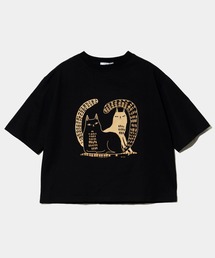 Colork（カラック）の「COLORK/カラック　Two CATSプリント TEE（Tシャツ/カットソー）」