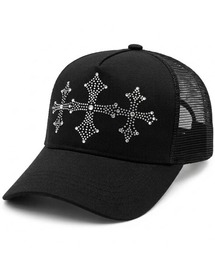 SUPPLIER | A'GEM/9 × .kom 『SUPPLIER/サプライヤー』 Shiny Cross Rhinestone Mesh Cap/シャイニークロスラインストーンメッシュキャップ(キャップ)