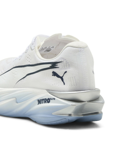 PUMA(プーマ)の「PUMA プーマ ウィメンズ ディヴィエイト ニトロ エリート 4 ランニングシュ(スニーカー・レディース・ホワイト×ブルー・24.0cm/23.0cm/23.5cm/24.5cm)」の3枚目の写真