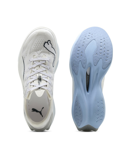 PUMA(プーマ)の「PUMA プーマ ウィメンズ ディヴィエイト ニトロ エリート 4 ランニングシュ(スニーカー・レディース・ホワイト×ブルー・24.0cm/23.0cm/23.5cm/24.5cm)」の4枚目の写真