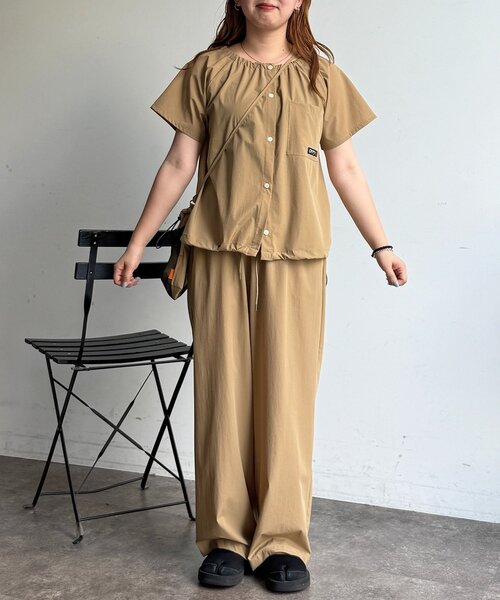 CPCM(シーピーシーエム)の「【3点セット】ストレッチナイロンパッカブルセットアップ(セットアップ・レディース・ブラック/ベージュ/チャコールグレー・FREE)」の17枚目の写真