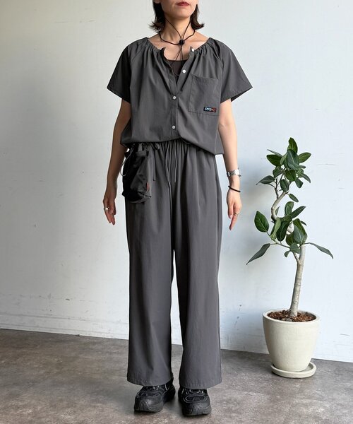 CPCM(シーピーシーエム)の「【3点セット】ストレッチナイロンパッカブルセットアップ(セットアップ・レディース・ブラック/ベージュ/チャコールグレー・FREE)」の11枚目の写真