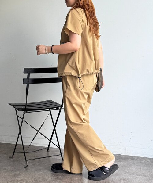 CPCM(シーピーシーエム)の「【3点セット】ストレッチナイロンパッカブルセットアップ(セットアップ・レディース・ブラック/ベージュ/チャコールグレー・FREE)」の7枚目の写真