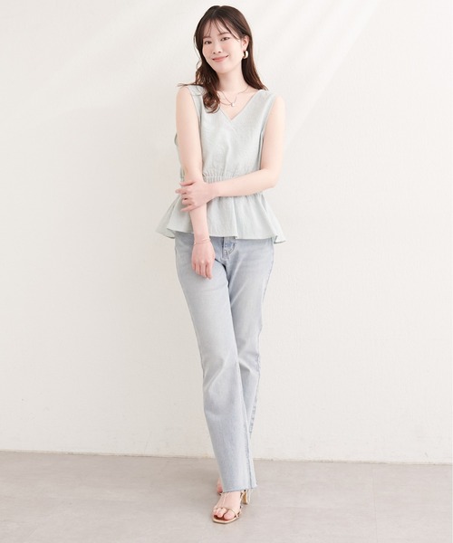 natural couture（ナチュラルクチュール）の「２WAYカシュクールビスチェ（シャツ/ブラウス・レディース・ブラウン系その他/グリーン系その他/ネイビー/ブラック系その他・FREE）」の6枚目の写真