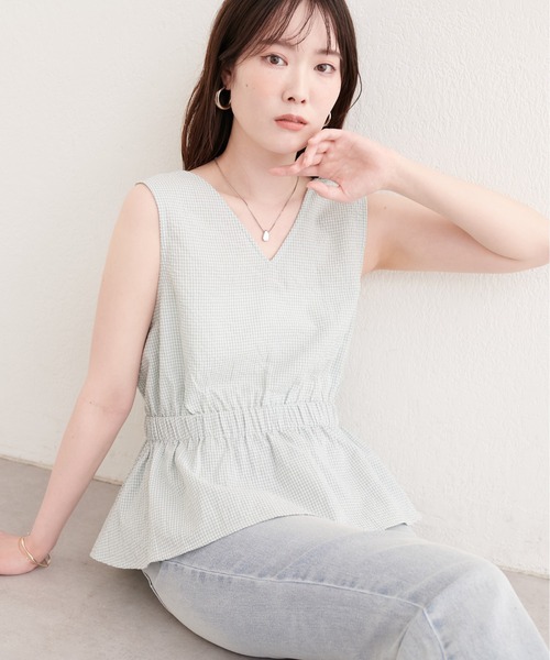 natural couture（ナチュラルクチュール）の「２WAYカシュクールビスチェ（シャツ/ブラウス・レディース・ブラウン系その他/グリーン系その他/ネイビー/ブラック系その他・FREE）」の5枚目の写真