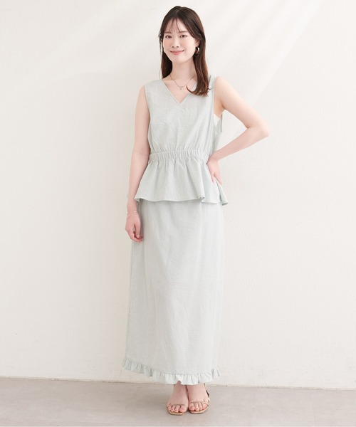 natural couture（ナチュラルクチュール）の「２WAYカシュクールビスチェ（シャツ/ブラウス・レディース・ブラウン系その他/グリーン系その他/ネイビー/ブラック系その他・FREE）」の9枚目の写真