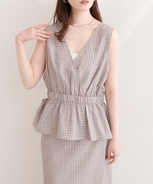 natural couture（ナチュラルクチュール）の「２WAYカシュクールビスチェ（シャツ/ブラウス・レディース・ブラウン系その他/グリーン系その他/ネイビー/ブラック系その他・FREE）」の14枚目の写真
