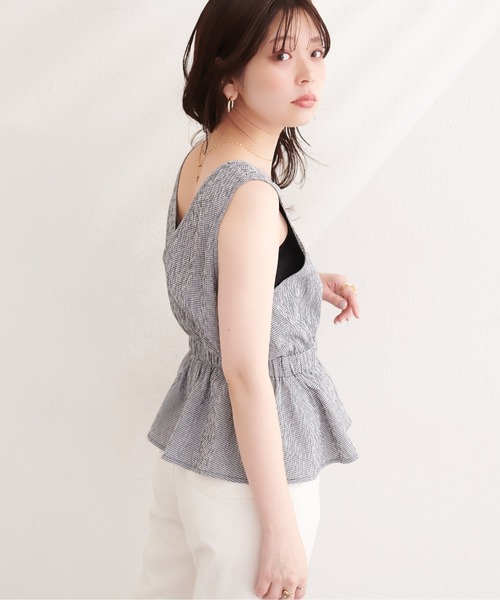 natural couture（ナチュラルクチュール）の「２WAYカシュクールビスチェ（シャツ/ブラウス・レディース・ブラウン系その他/グリーン系その他/ネイビー/ブラック系その他・FREE）」の21枚目の写真
