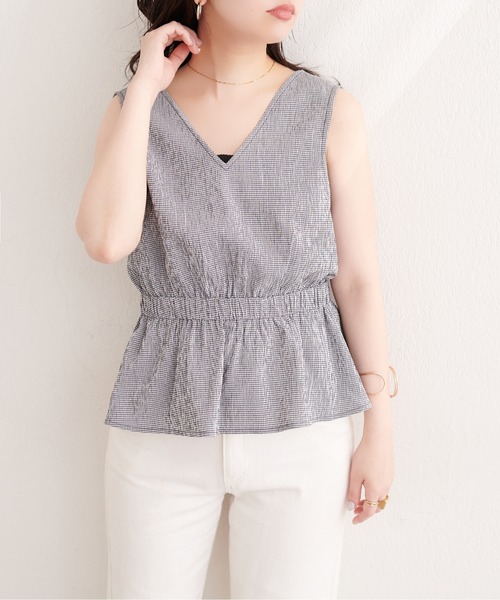 natural couture（ナチュラルクチュール）の「２WAYカシュクールビスチェ（シャツ/ブラウス・レディース・ブラウン系その他/グリーン系その他/ネイビー/ブラック系その他・FREE）」の20枚目の写真