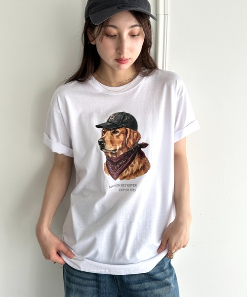 MYMOOD.(マイムード)の「アメリカンカジュアルDOGプリントアソートTシャツ(Tシャツ/カットソー・レディース・ホワイト/ブラック/ホワイト系その他・M)」の16枚目の写真
