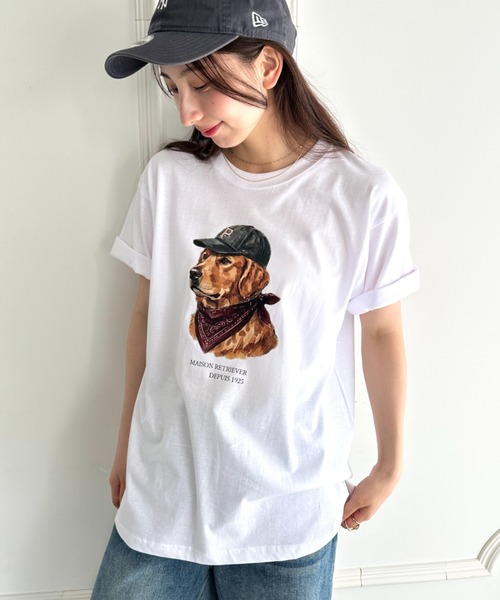 MYMOOD.(マイムード)の「アメリカンカジュアルDOGプリントアソートTシャツ(Tシャツ/カットソー・レディース・ホワイト/ブラック/ホワイト系その他・M)」の17枚目の写真