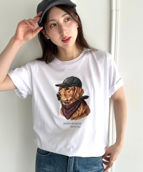 MYMOOD.(マイムード)の「アメリカンカジュアルDOGプリントアソートTシャツ(Tシャツ/カットソー・レディース・ホワイト/ブラック/ホワイト系その他・M)」の21枚目の写真