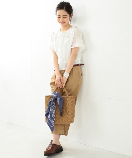 BEAMS BOY（ビームスボーイ）の「BEAMS BOY / ヴィンテージ レース ショートスリーブシャツ（シャツ/ブラウス・レディース・ホワイト・ONE SIZE）」の3枚目の写真