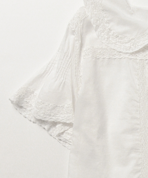 BEAMS BOY（ビームスボーイ）の「BEAMS BOY / ヴィンテージ レース ショートスリーブシャツ（シャツ/ブラウス・レディース・ホワイト・ONE SIZE）」の7枚目の写真