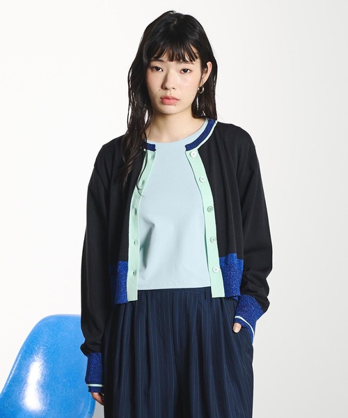ROSE BUD(ローズバッド)の「COLOR CARDIGAN(ニット/セーター・レディース・レッド/ブラック/ライトイエロー・ONE SIZE)」の4枚目の写真