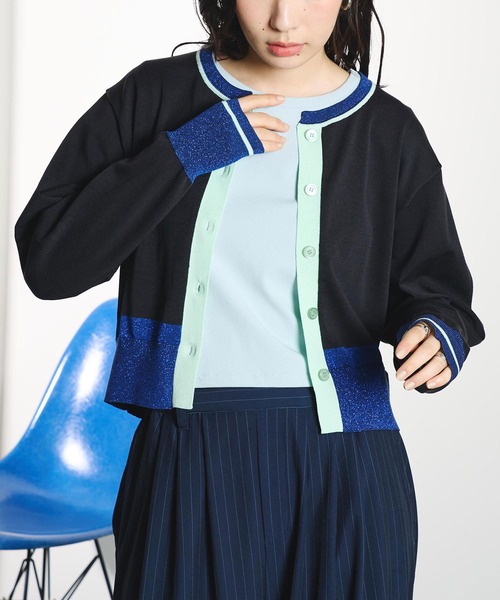 ROSE BUD(ローズバッド)の「COLOR CARDIGAN(ニット/セーター・レディース・レッド/ブラック/ライトイエロー・ONE SIZE)」の10枚目の写真