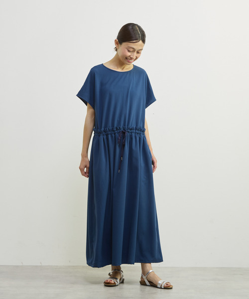 MELROSE claire(メルローズ クレール)の「【バンブーミックスサッカーワンピース】(ワンピース・レディース・ブラック/ダークブルー/マスタード・FREE)」の10枚目の写真