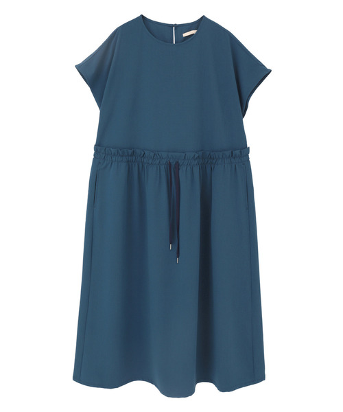 MELROSE claire(メルローズ クレール)の「【バンブーミックスサッカーワンピース】(ワンピース・レディース・ブラック/ダークブルー/マスタード・FREE)」の12枚目の写真