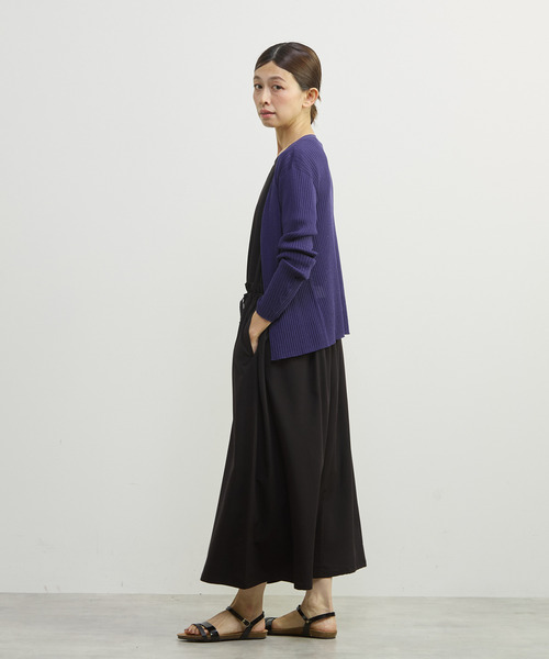 MELROSE claire(メルローズ クレール)の「【バンブーミックスサッカーワンピース】(ワンピース・レディース・ブラック/ダークブルー/マスタード・FREE)」の14枚目の写真