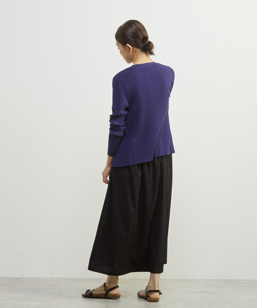 MELROSE claire(メルローズ クレール)の「【バンブーミックスサッカーワンピース】(ワンピース・レディース・ブラック/ダークブルー/マスタード・FREE)」の16枚目の写真