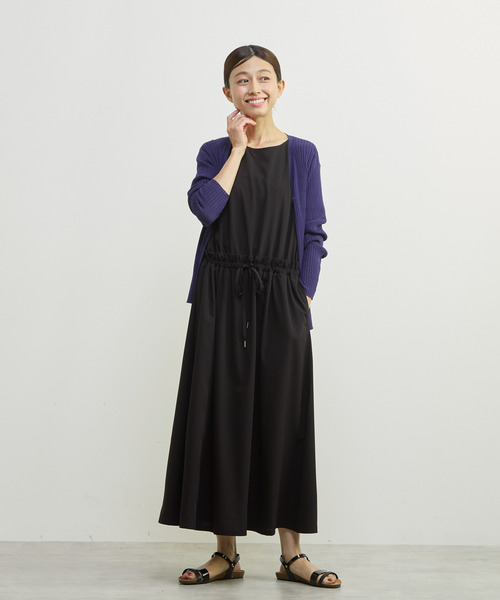 MELROSE claire(メルローズ クレール)の「【バンブーミックスサッカーワンピース】(ワンピース・レディース・ブラック/ダークブルー/マスタード・FREE)」の20枚目の写真