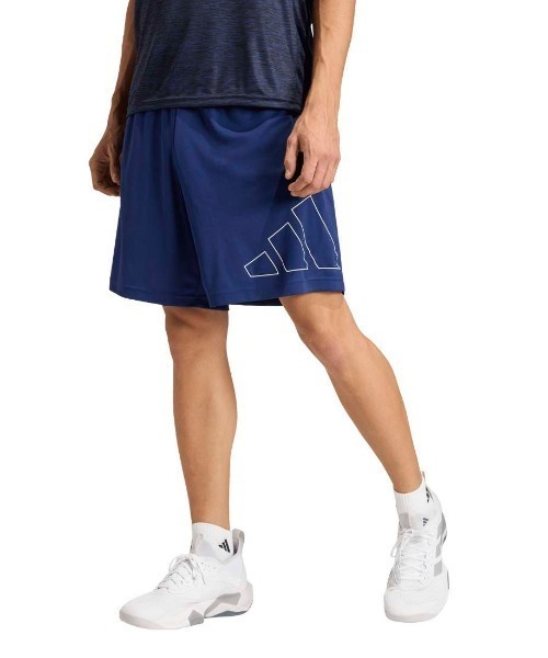 adidas(アディダス)の「アディダス adidas ワークアウト エッセンシャルズ ベース ピケ ビッグロゴ ショーツ(その他パンツ・メンズ・ブラック/ダークブルー・M/3L/LL/L/S)」の2枚目の写真