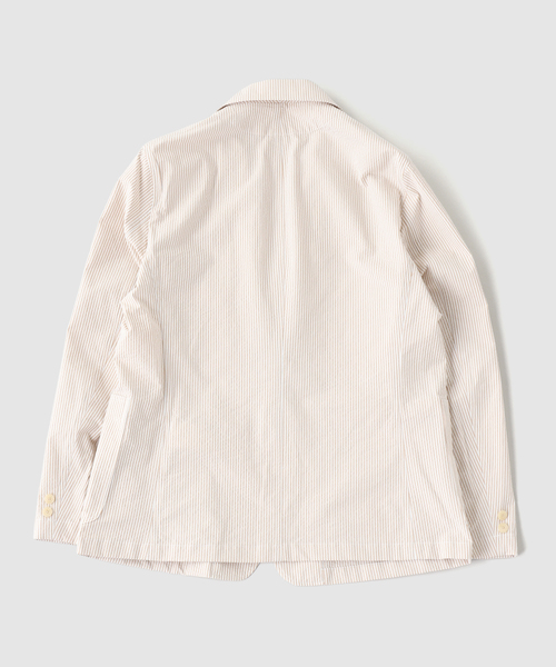 EDIFICE(エディフィス)の「fursac (フルサック) Seersucker Jacket(その他アウター・メンズ・ベージュ・X-LARGE/LARGE/MEDIUM/SMALL)」の6枚目の写真