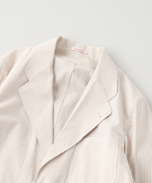 EDIFICE(エディフィス)の「fursac (フルサック) Seersucker Jacket(その他アウター・メンズ・ベージュ・X-LARGE/LARGE/MEDIUM/SMALL)」の5枚目の写真