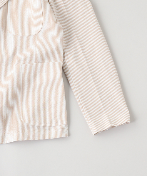 EDIFICE(エディフィス)の「fursac (フルサック) Seersucker Jacket(その他アウター・メンズ・ベージュ・X-LARGE/LARGE/MEDIUM/SMALL)」の4枚目の写真