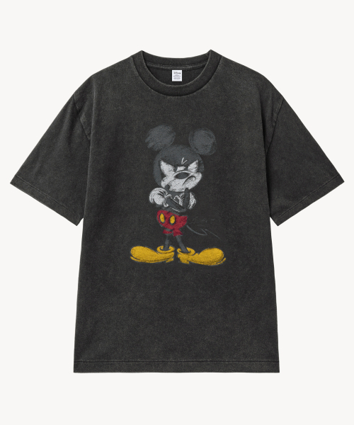 VTWO(ブイツー)の「フェイドウォッシングヘアバングス_ミッキー_ Tシャツ (ブラック)(Tシャツ/カットソー・レディース・その他・LARGE/MEDIUM)」の2枚目の写真