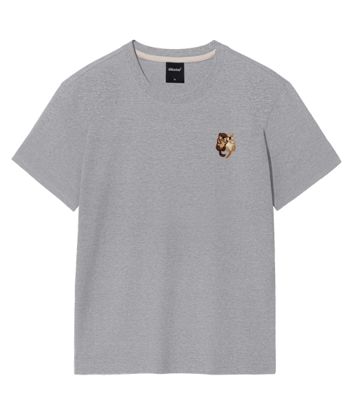 OKSTAR(オクスター)の「ハダル刺繍半袖(Tシャツ/カットソー・レディース・ブラック/ダークグリーン/カーキ/ライトベージュ/グレー/ダークグレー/ライトグレー/ダークブルー/クリーム/ホワイト/ネイビー・SMALL/MEDIUM/LARGE/X-LARGE/2XL/3XL/4XL)」の14枚目の写真