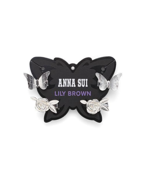 LILY BROWN（リリーブラウン）の「【LILY BROWN×ANNA SUI】バタフライ＆ローズヘアクリップセット（その他ヘアアクセサリー・レディース・シルバー/ゴールド・F）」の8枚目の写真