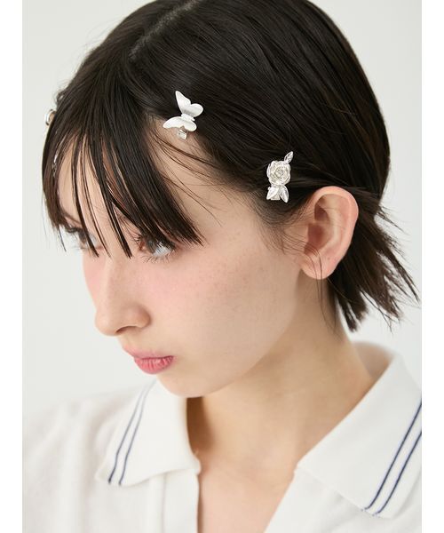 LILY BROWN（リリーブラウン）の「【LILY BROWN×ANNA SUI】バタフライ＆ローズヘアクリップセット（その他ヘアアクセサリー・レディース・シルバー/ゴールド・F）」の17枚目の写真