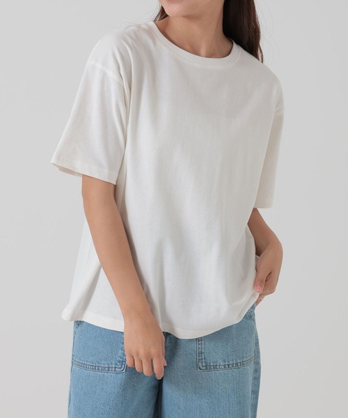 HEART MARKET(ハートマーケット)の「ワイドなTEE(Tシャツ/カットソー・レディース・ダークブラウン/ブラック/チャコール/グレイッシュベージュ/モカ/ホワイト/キャメル・SMALL/MEDIUM/LARGE)」の1枚目の写真