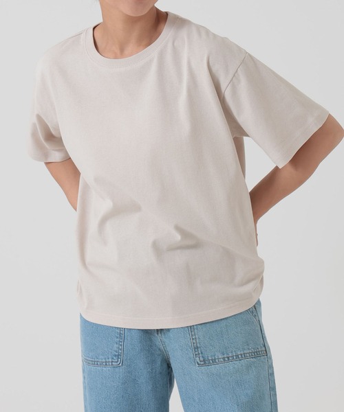 HEART MARKET(ハートマーケット)の「ワイドなTEE(Tシャツ/カットソー・レディース・ダークブラウン/ブラック/チャコール/グレイッシュベージュ/モカ/ホワイト/キャメル・SMALL/MEDIUM/LARGE)」の6枚目の写真